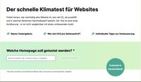 Startseite des Cleaner Web Klimatests